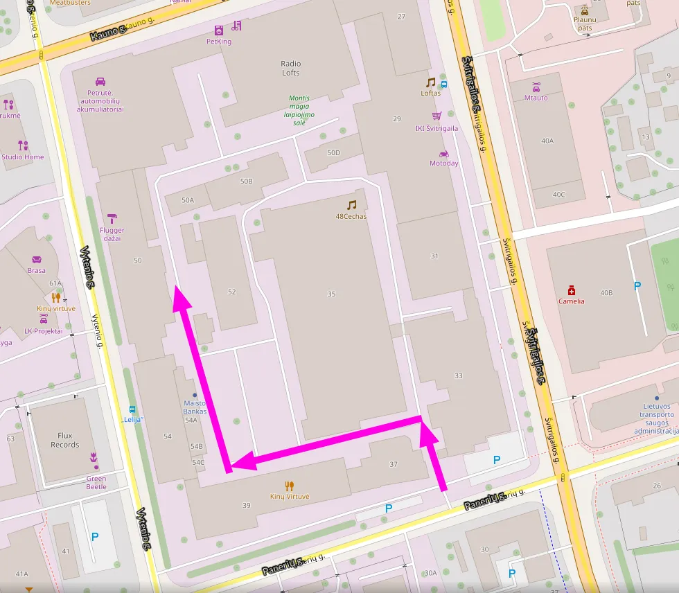 Map with arrows