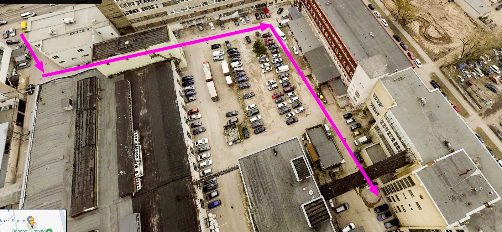 Map with arrows