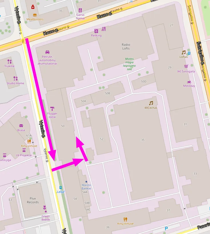 Map with arrows